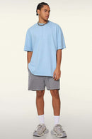 Relaxed Washed Cotton Tee - Sky Blue