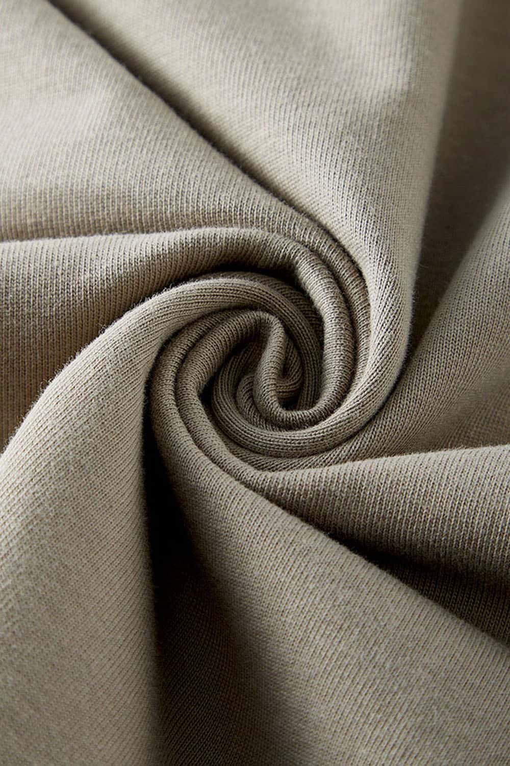 Heavyweight Relaxed Wide-Shoulder Cotton Sleeveless Top in Grayish Green - fabric texture close-up