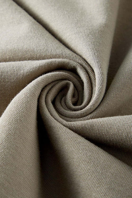 Heavyweight Relaxed Wide-Shoulder Cotton Sleeveless Top in Grayish Green - fabric texture close-up
