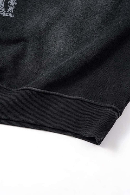 Wax-Dyed Vintage Crewneck - Black