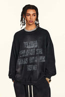 Wax-Dyed Vintage Crewneck - Black