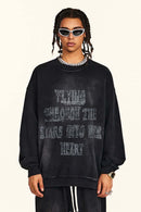 Wax-Dyed Vintage Crewneck - Black