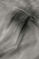 Distressed Gradient Zip-Up Hoodie - Flower Gray
