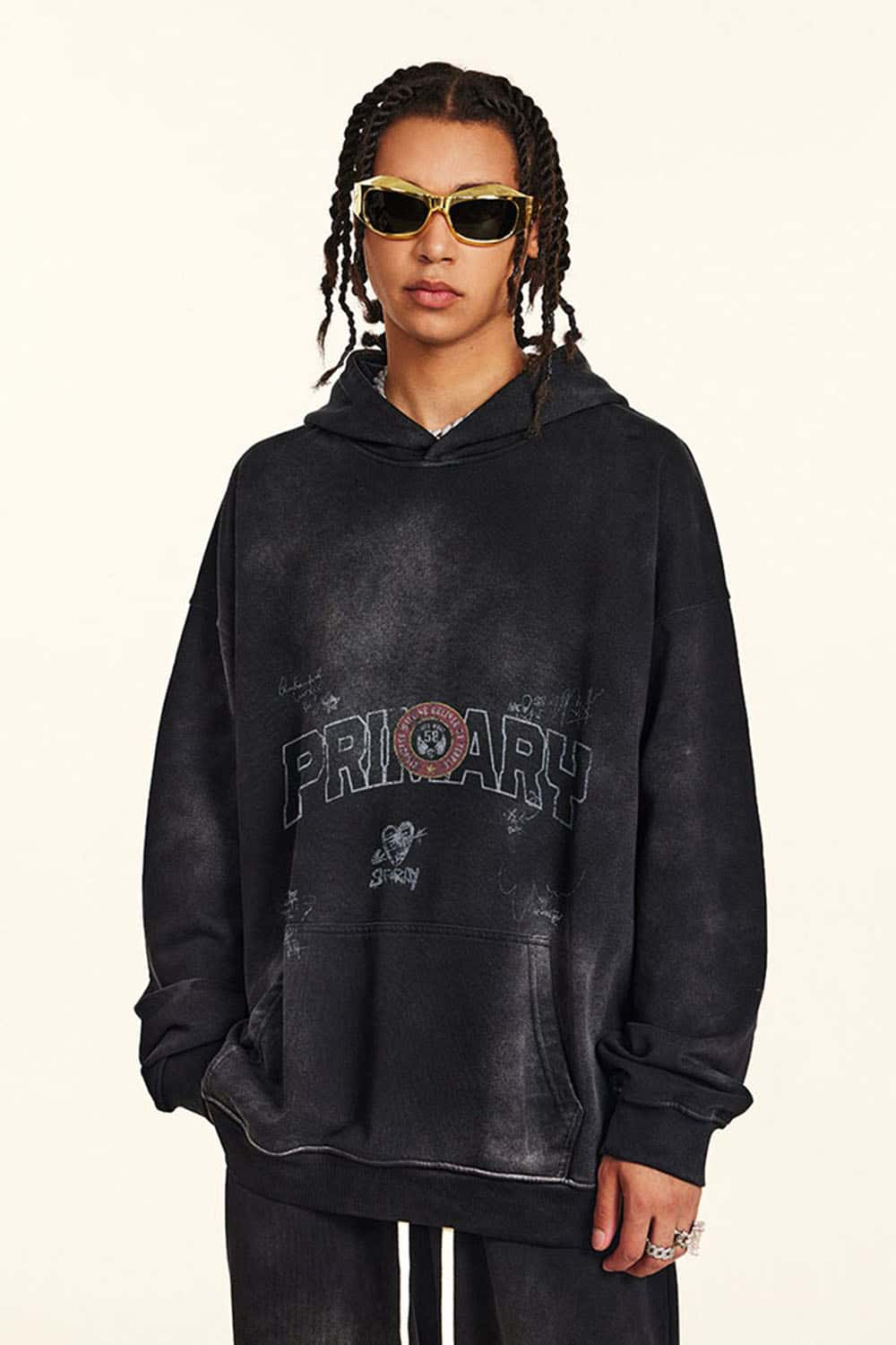 Vintage-Inspired Oversized Hoodie - Post-Apocalyptic Streetwear in a Comfortable Fit