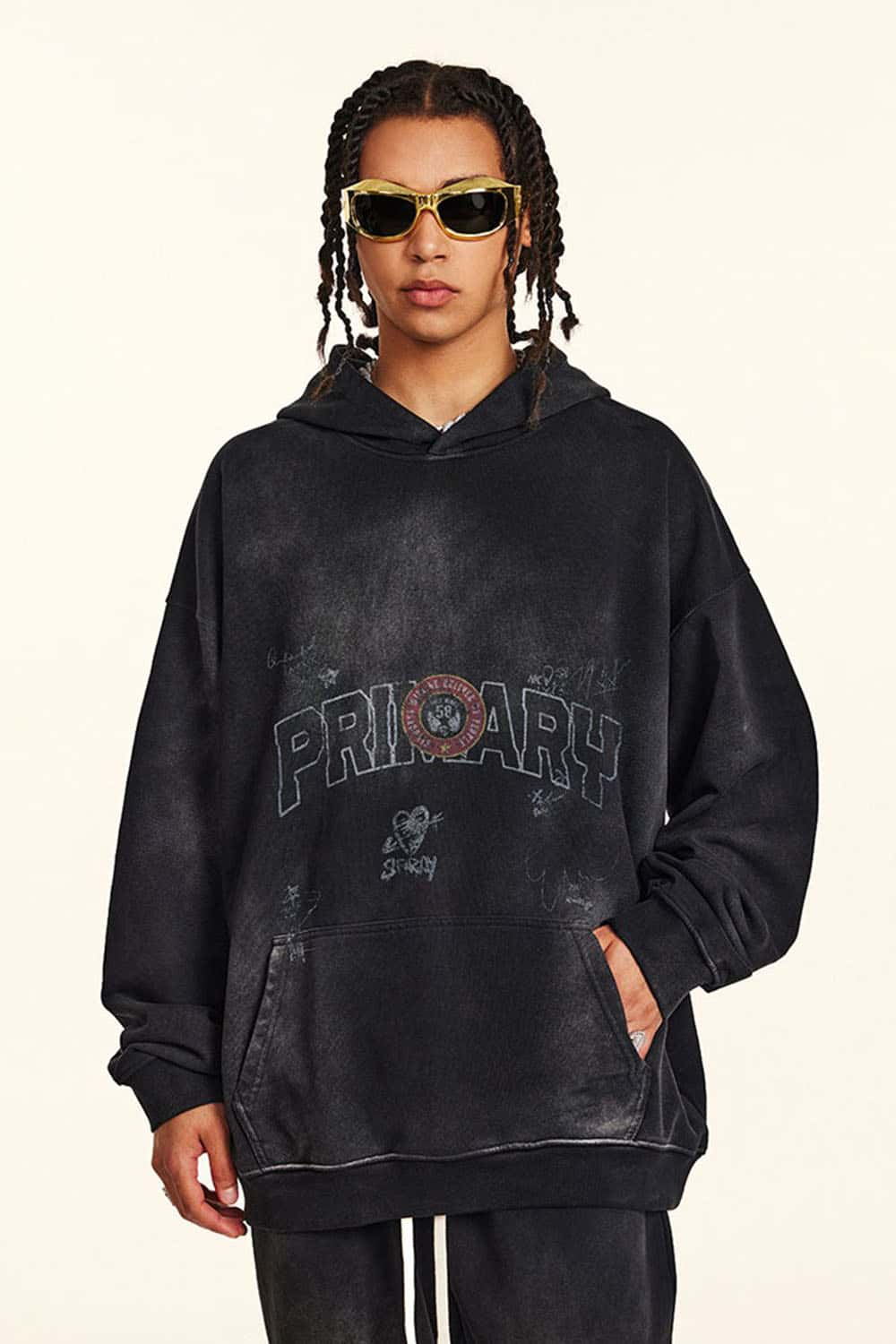 Vintage-Inspired Oversized Hoodie - Post-Apocalyptic Streetwear in a Comfortable Fit