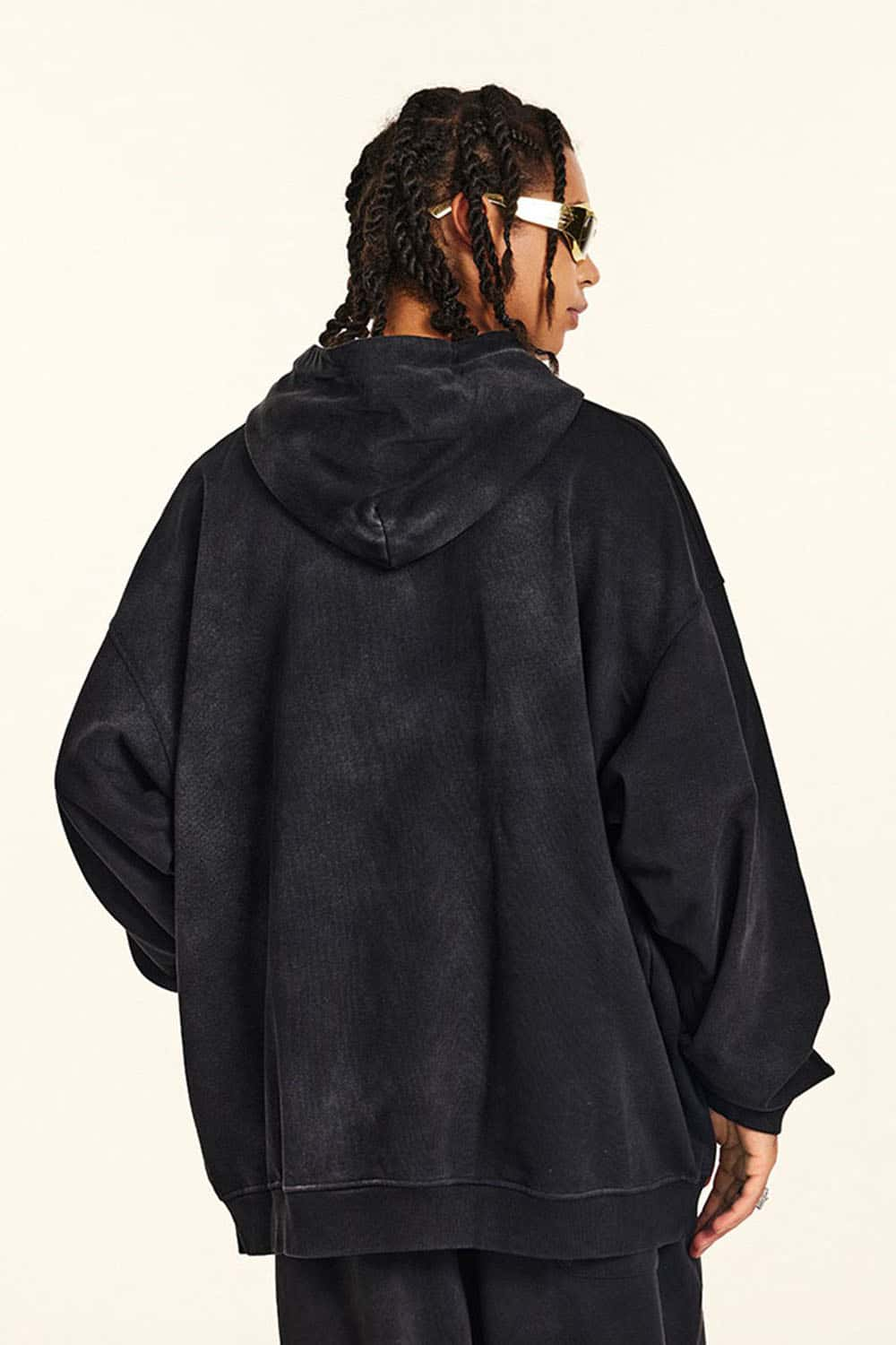 Vintage-Inspired Oversized Hoodie - Post-Apocalyptic Streetwear in a Comfortable Fit