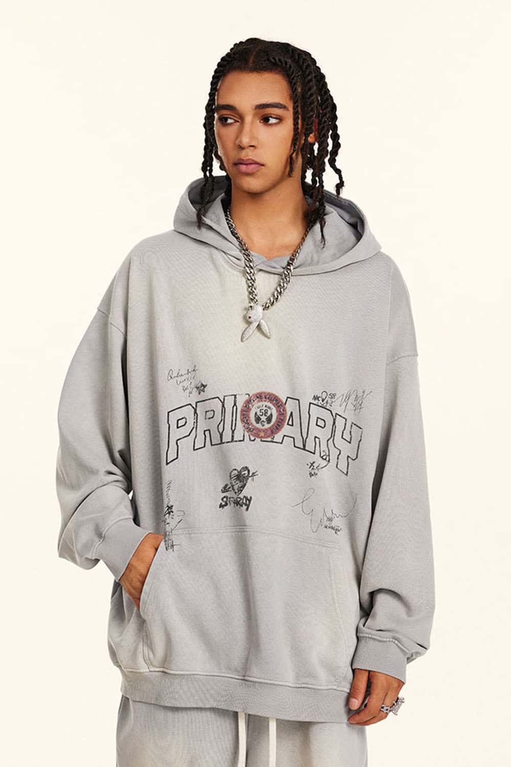 Vintage-Inspired Oversized Hoodie - Post-Apocalyptic Streetwear in a Comfortable Fit