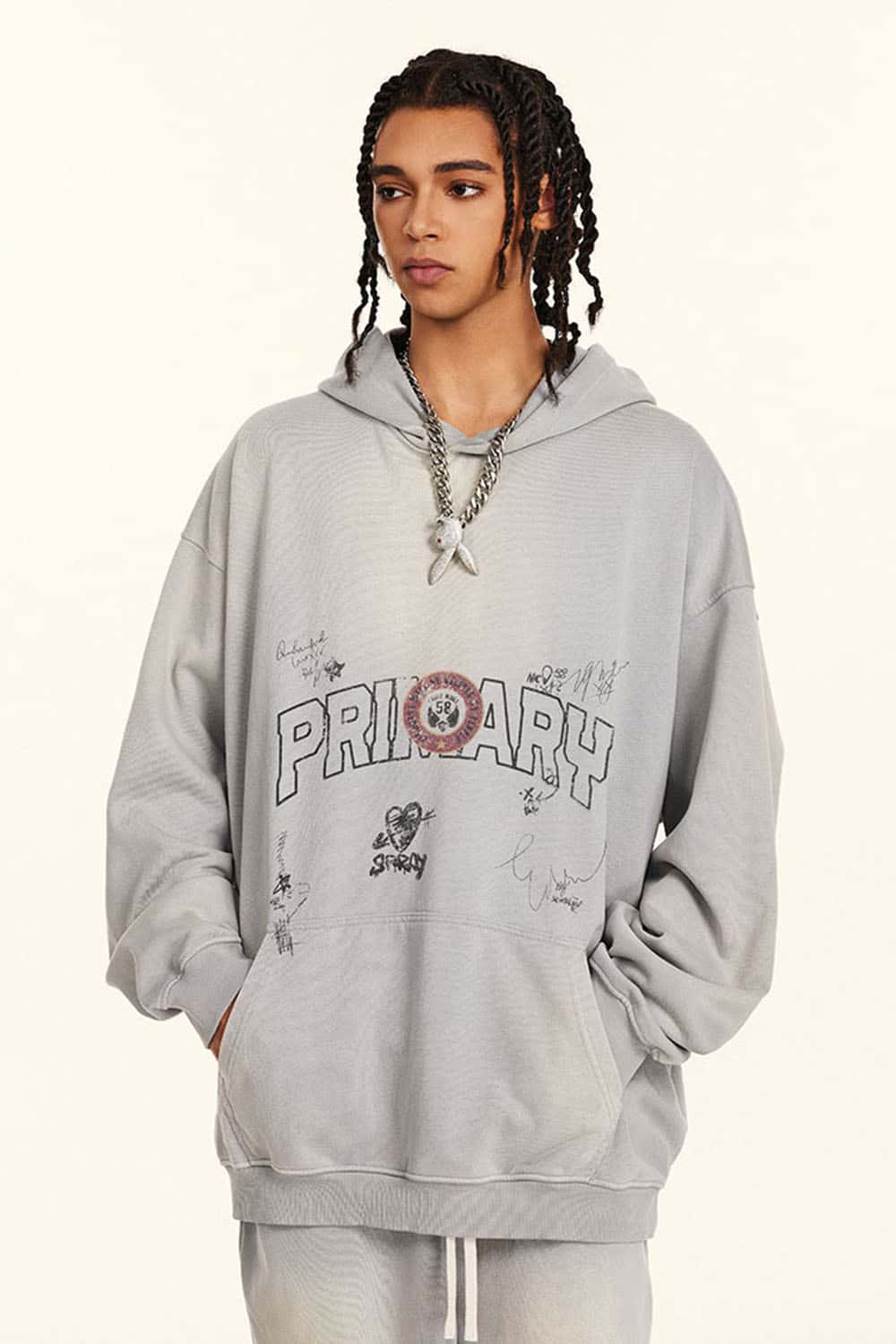 Vintage-Inspired Oversized Hoodie - Post-Apocalyptic Streetwear in a Comfortable Fit