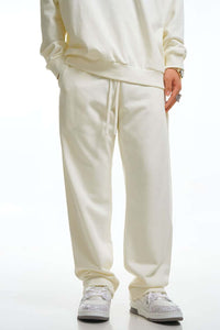 Heavyweight Essential Straight-Leg Sweatpants - Milky White