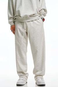 Heavyweight Essential Straight-Leg Sweatpants - Oat Gray