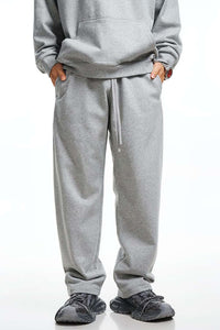 Heavyweight Essential Straight-Leg Sweatpants - Flower Gray