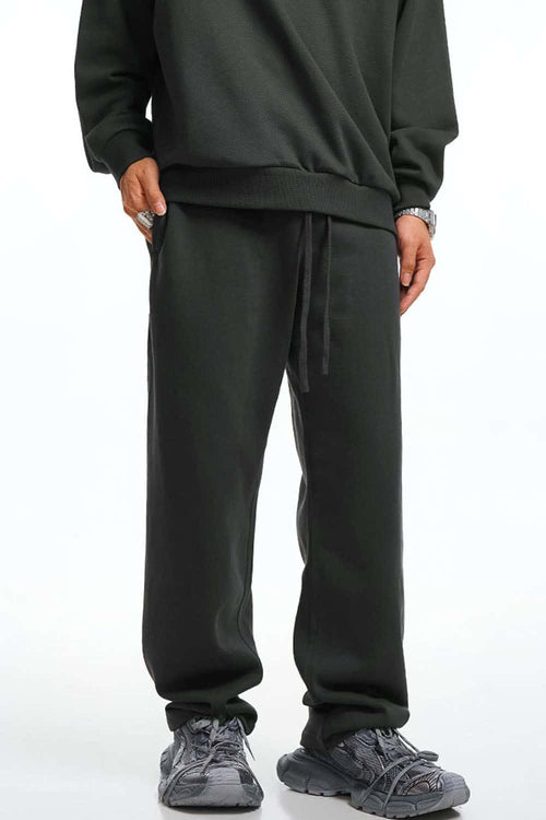 Heavyweight Essential Straight-Leg Sweatpants - Charcoal