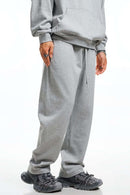 Heavyweight Essential Straight-Leg Sweatpants - Flower Gray