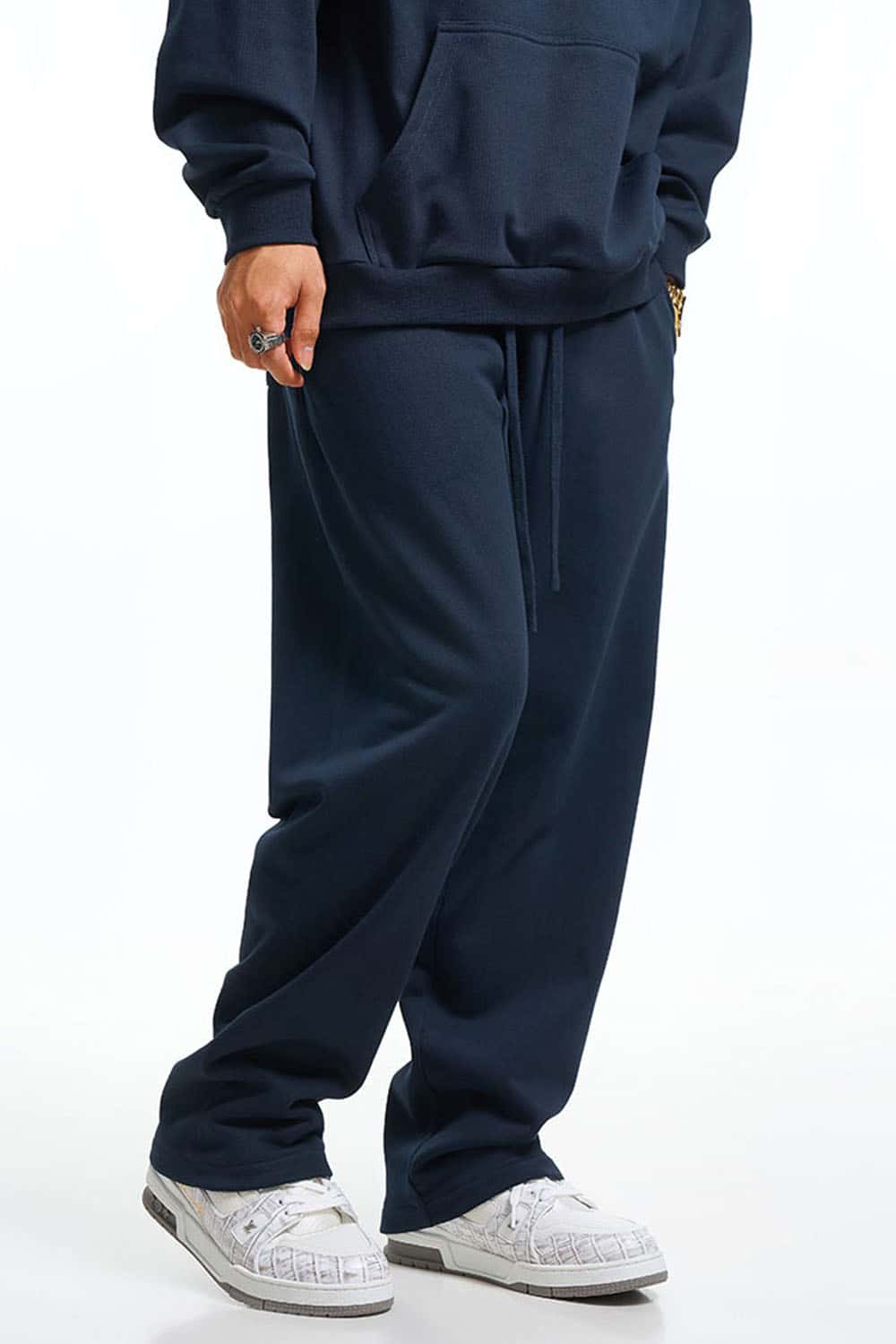Heavyweight Essential Straight-Leg Sweatpants - Midnight Blue