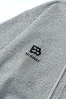 Heavyweight Vintage Zip-Up Hoodie - Flower Gray