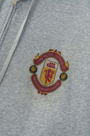 Heavyweight Vintage Zip-Up Hoodie - Flower Gray