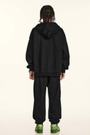Heavyweight Vintage Zip-Up Hoodie - Metallic Black