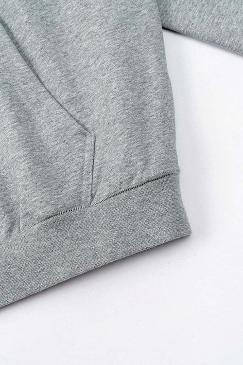 Heavyweight Vintage Zip-Up Hoodie - Flower Gray