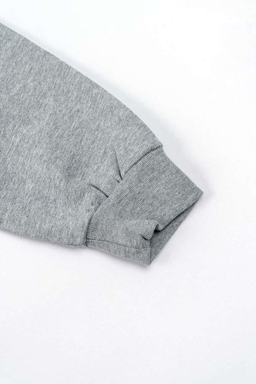 Heavyweight Vintage Zip-Up Hoodie - Flower Gray