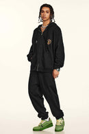 Heavyweight Vintage Zip-Up Hoodie - Metallic Black