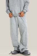 Men's Vintage Washed Fleece Sweatpants - Flower Gray