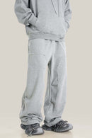 Men's Vintage Washed Fleece Sweatpants - Flower Gray