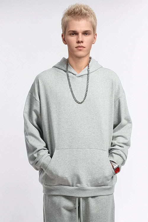 Essential Solid Pullover Hoodie - Flower Gray