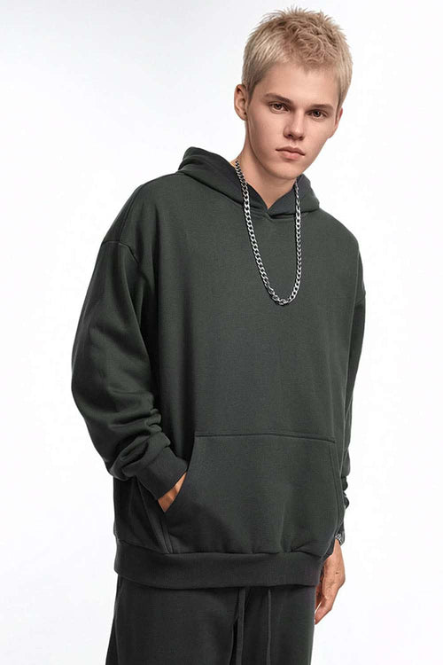 Essential Solid Pullover Hoodie - Charcoal