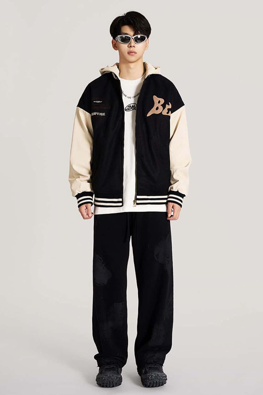 Heavyweight Towel Embroidery Letter Varsity Jacket