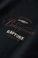 Premium Towel-Embroidered Bomber Jacket - Black