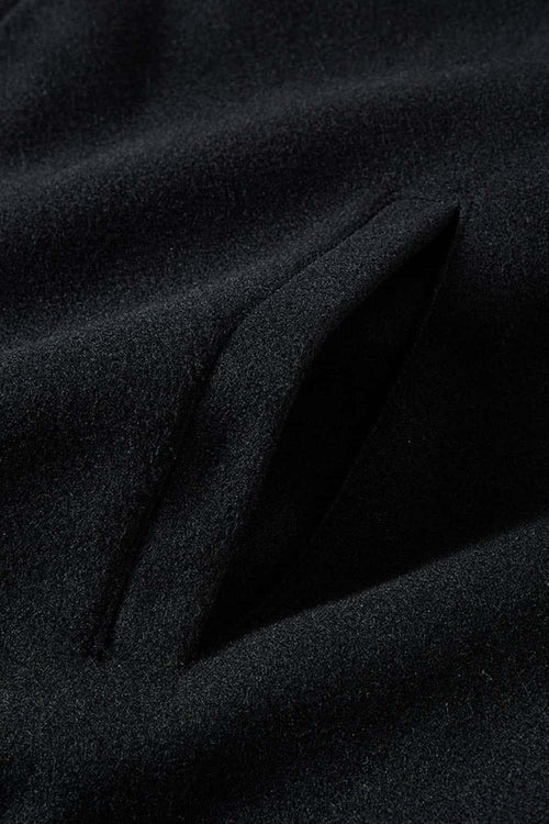 Premium Towel-Embroidered Bomber Jacket - Black
