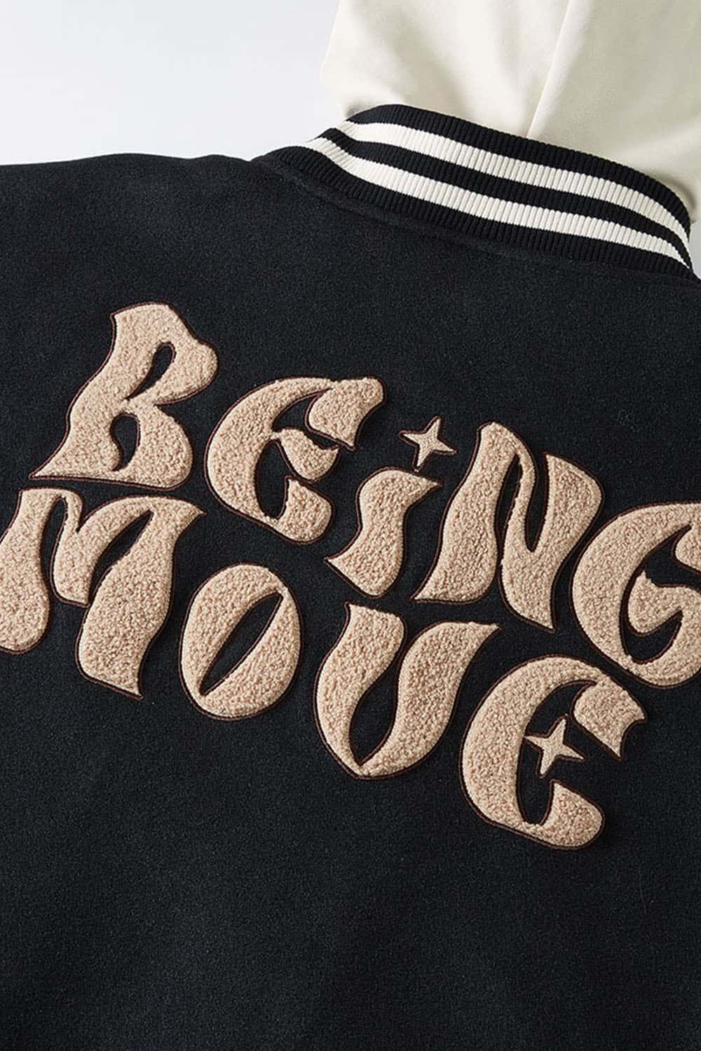 Heavyweight Towel Embroidery Letter Varsity Jacket