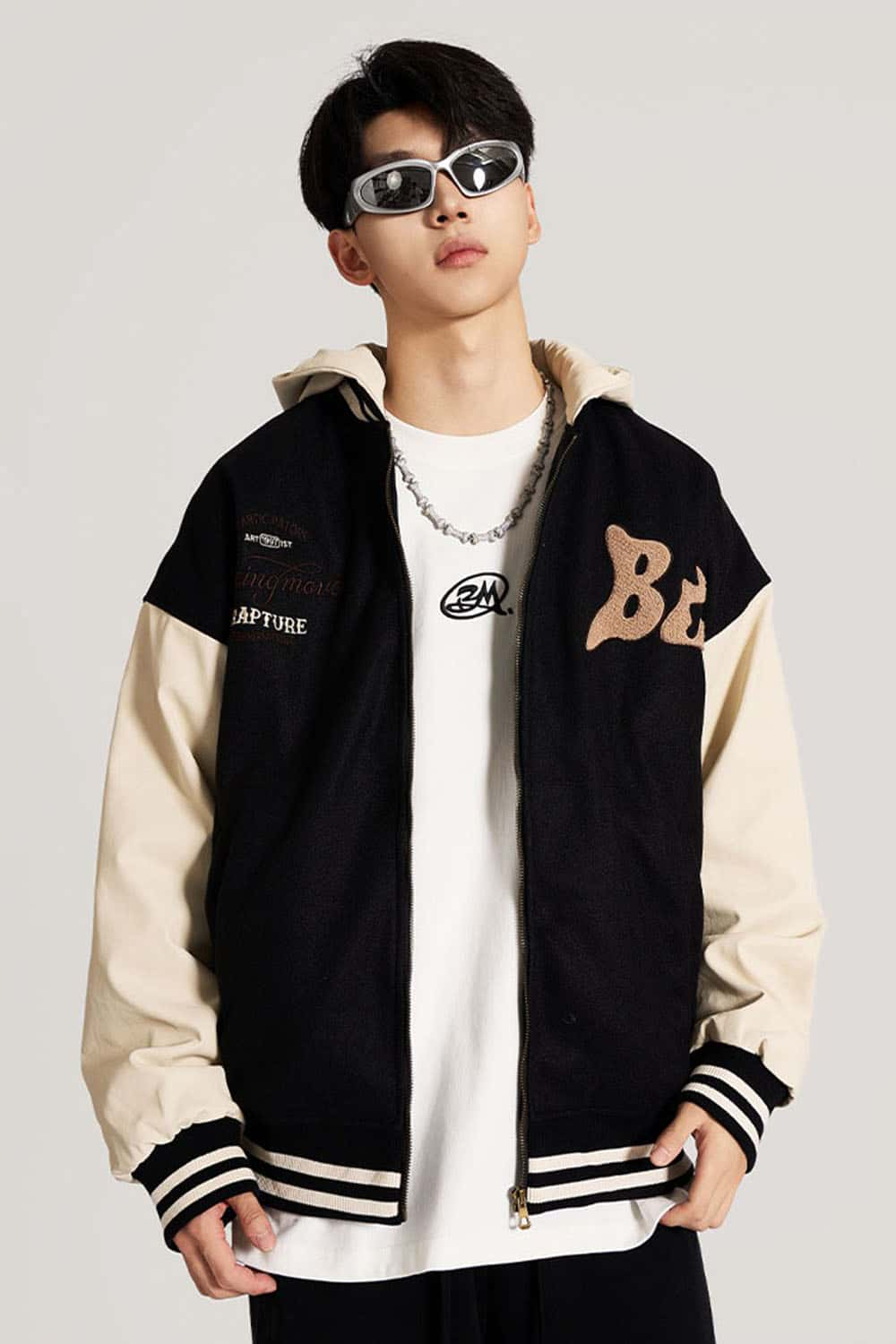 Heavyweight Towel Embroidery Letter Varsity Jacket