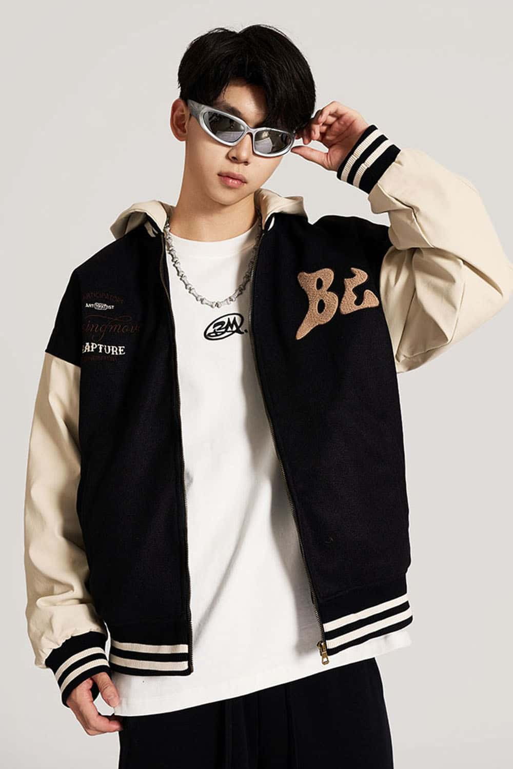 Heavyweight Towel Embroidery Letter Varsity Jacket