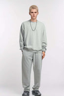 Heavyweight French Terry Crewneck - Flower Gray