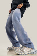 Heavyweight Wide-Leg Fleece Sweatpants - Blue