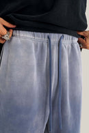 Heavyweight Wide-Leg Fleece Sweatpants - Blue