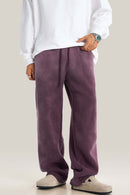Heavyweight Wide-Leg Fleece Sweatpants - Plum Purple