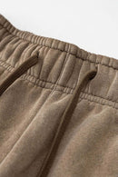 Heavyweight Wide-Leg Fleece Sweatpants - Brown