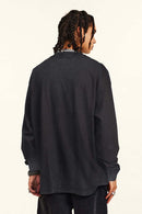 Distressed Band Graphic Long Sleeve Tee - Vintage Black