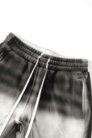 Gradient Wash Wide-Leg Sweatpants - White
