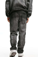 Gradient Wash Wide-Leg Sweatpants - Flower Gray