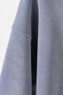Durable Washed Gradient Fleece Hoodie - Blue