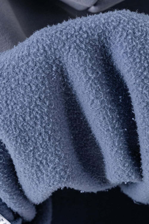 Durable Washed Gradient Fleece Hoodie - Blue