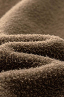 Durable Washed Gradient Fleece Hoodie - Brown