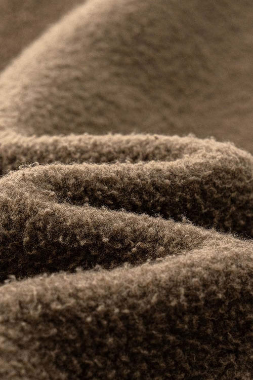 Durable Washed Gradient Fleece Hoodie - Brown