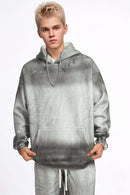 Acid Wash Fleece Lined Hoodie - White