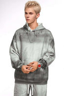 Acid Wash Fleece Lined Hoodie - White