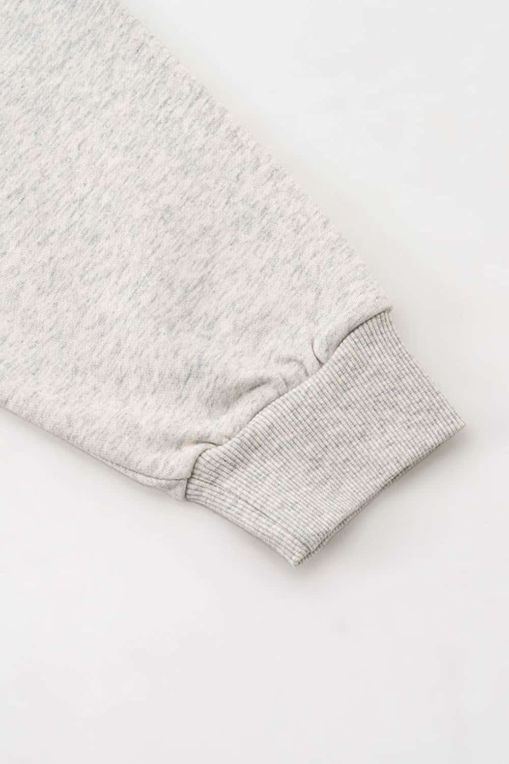 Heavyweight Strawberry-Graphic Cotton-Blend Hoodie in Oat Gray - cuff detail
