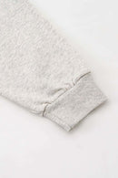 Heavyweight Strawberry-Graphic Cotton-Blend Hoodie in Oat Gray - cuff detail